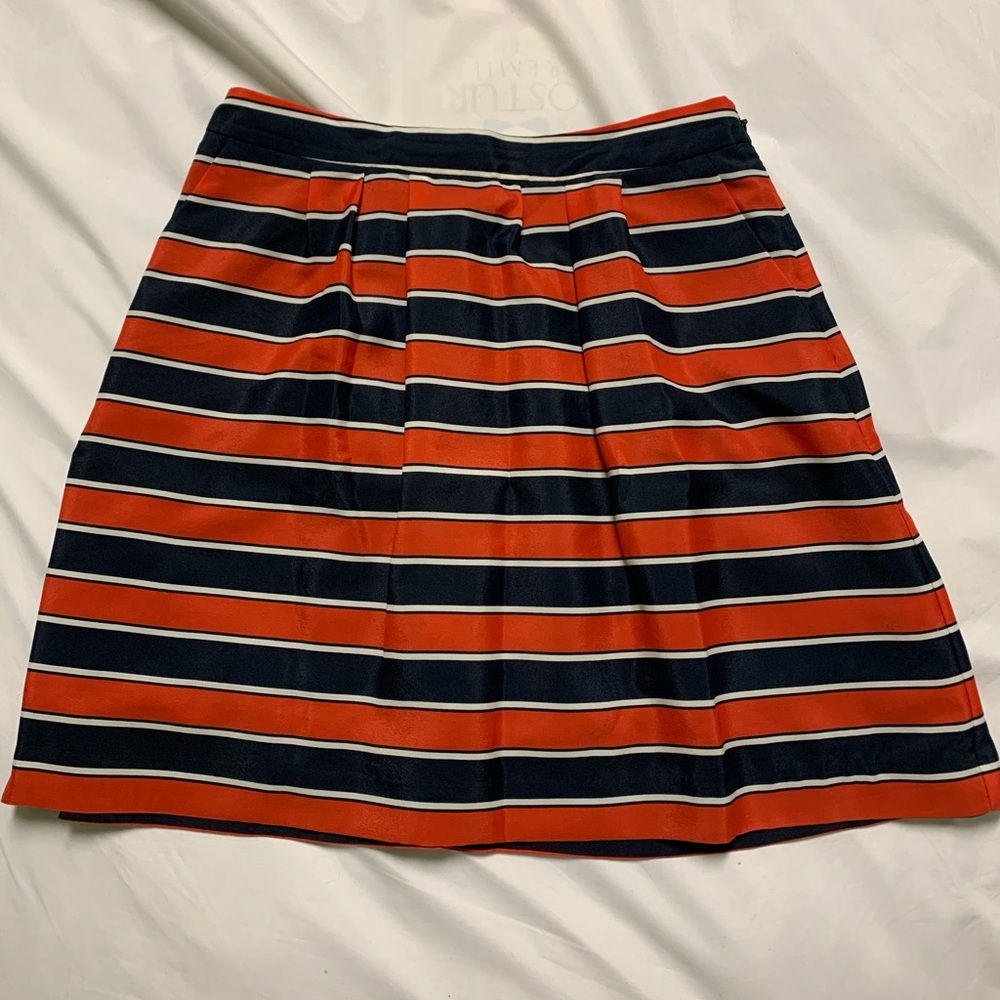 J.Crew red, white, and blue striped skirt
